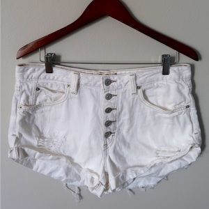 Free People high waisted White Short Shorts